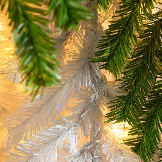 7ft. Pre-Lit Fir Santa’s Hat Artificial Christmas Tree, Clear LED Lights